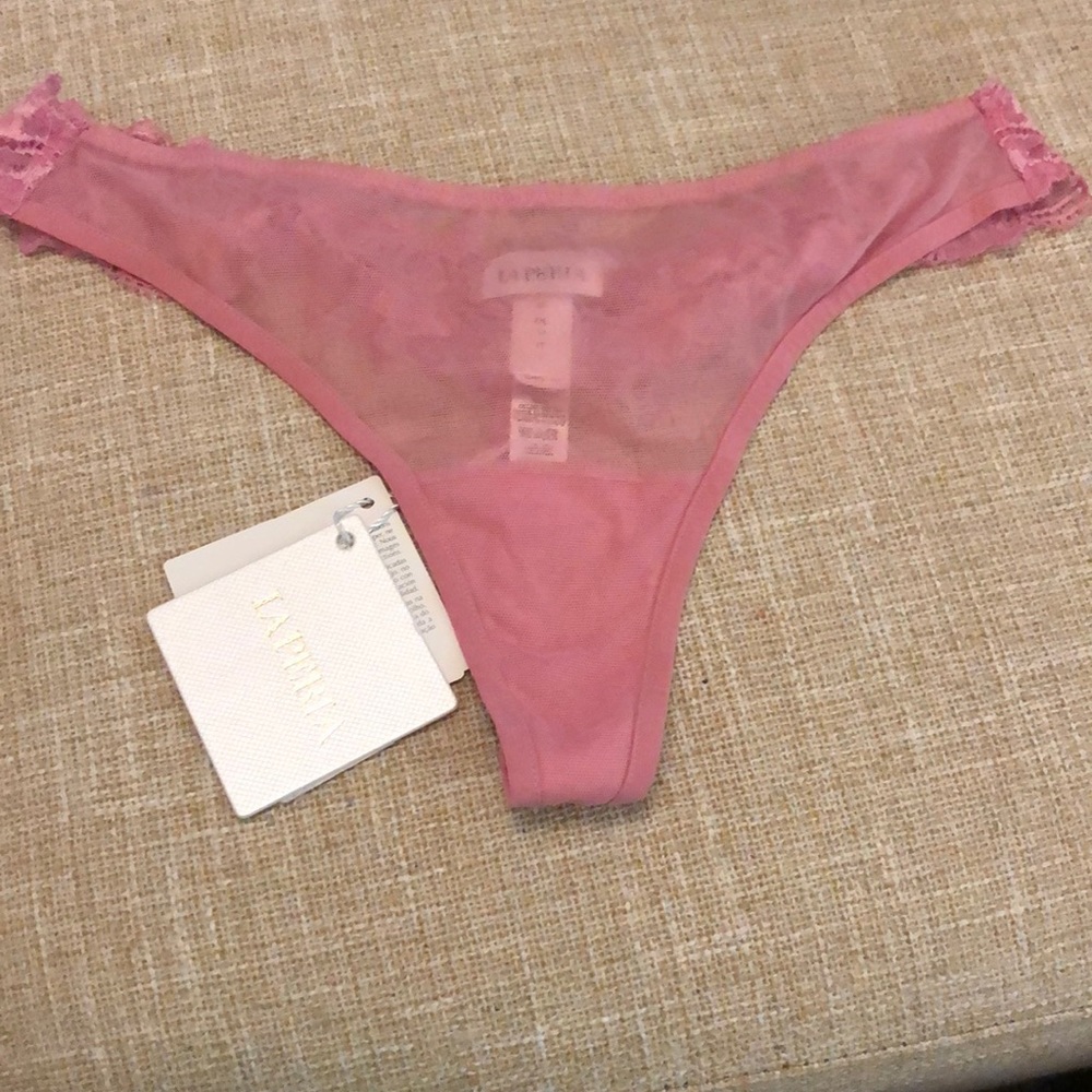 La Perla pink thong panty NWT size small